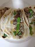 Grilled Steak Tacos with Bell Pepper and Cheese