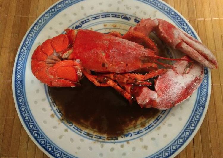 Japanese steamed lobster in umani past sauce