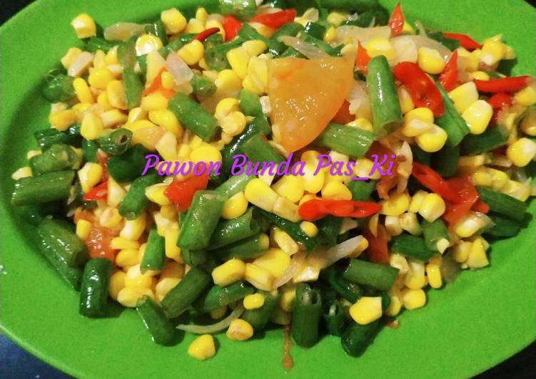 Cara mudah mengolah Buncis Jagung Manis ala Pawon Bunda Pas_Ki Lezat