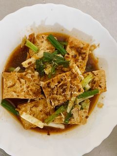 蔥燒板豆腐 的食譜成品照片
