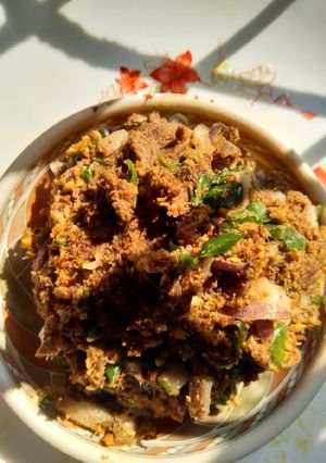 ঘিয়ে ভাজা বাদাম ভর্তা রেসিপির প্রধান ছবি