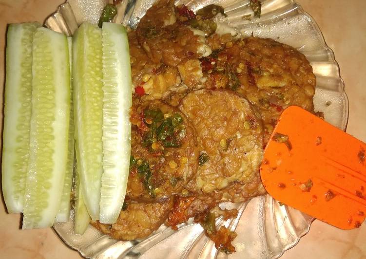 Cara Gampang Membuat Tempe geprek sambel bawang goreng Anti Gagal