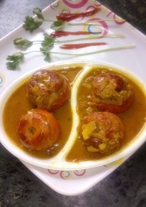 A picture of Damdar tamatar kofta.