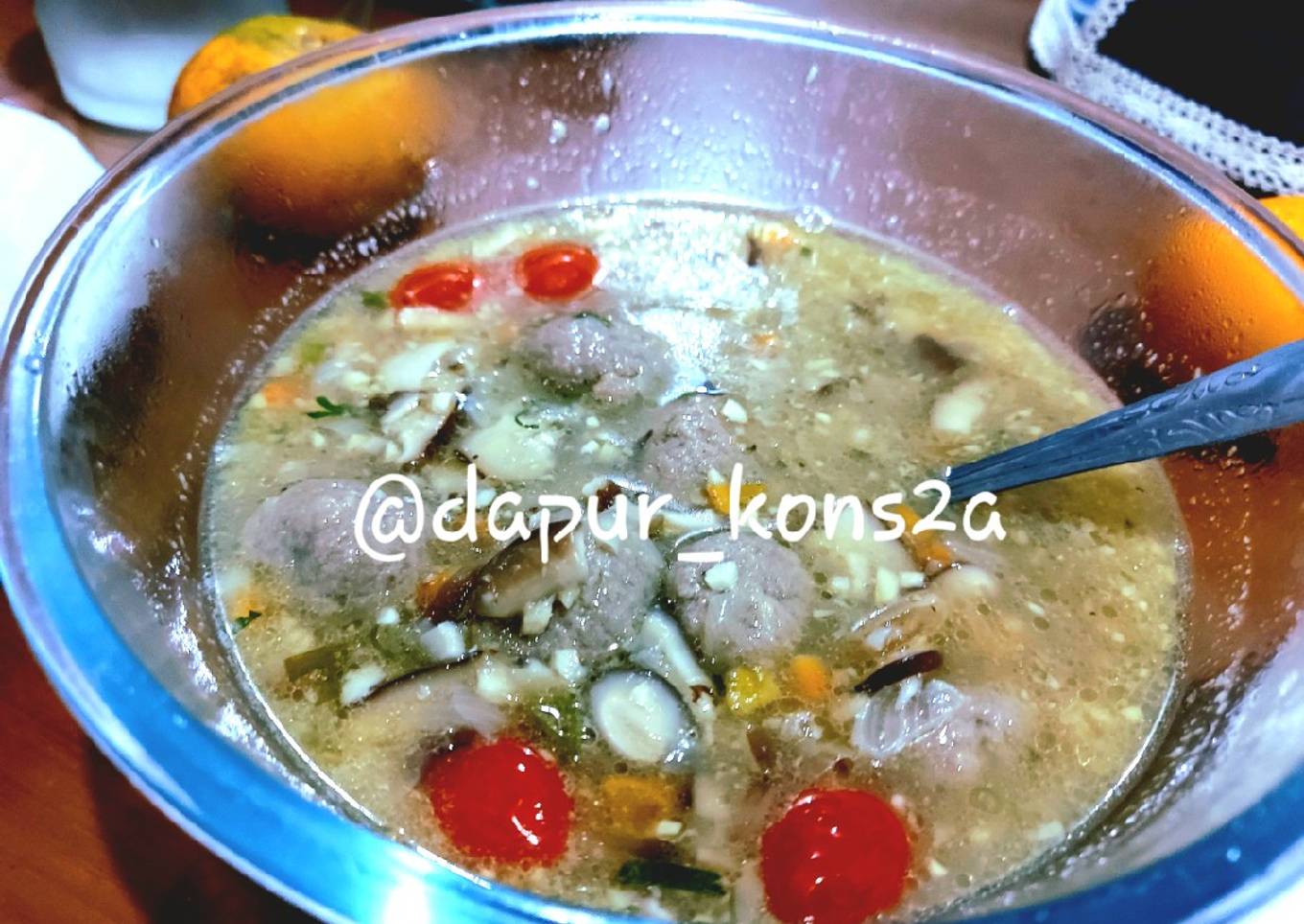 ✨️Sup Jamur dengan Bakso Tuna