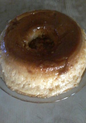 Una foto de Flan casero de vainilla
