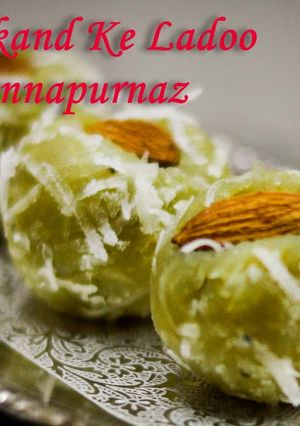 A picture of Shakarkand Ke Ladoo/ Sweet Potato Ladoo.