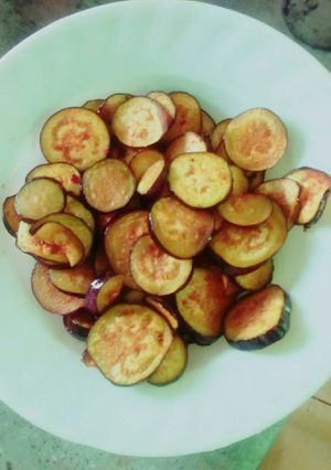 A picture of Fried aubergine.