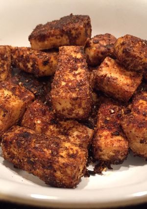 A picture of Crunchy tofu bites.