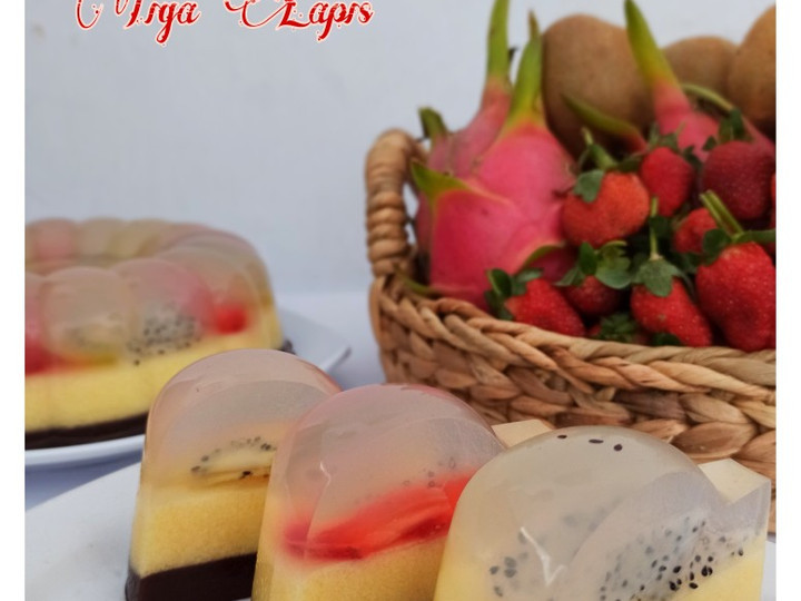 Anti Ribet, Memasak Puding Buah Tiga Lapis Praktis