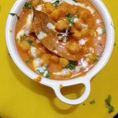 Chole masala (no onion, no garlic) A picture of Chole masala (no onion, no garlic).