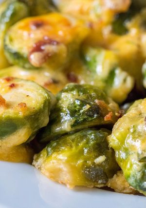 A picture of Brussels Sprouts Gratin.