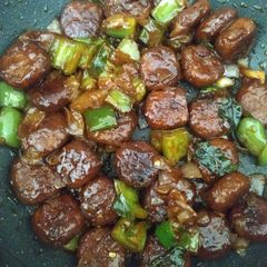 A picture of Chilli bread Manchurian.