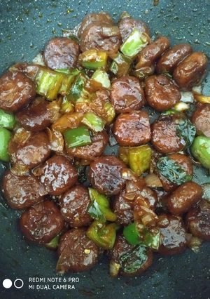 A picture of Chilli bread Manchurian.