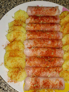 Una foto de Rollitos de jamón cocido