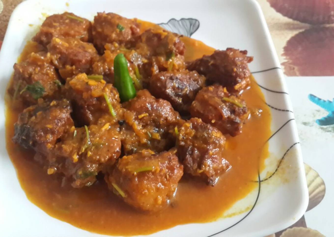 Chitol Maacher Muitha (Chitol fish dumplings)