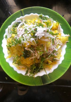 A picture of Cabbage moong dal bhaji.