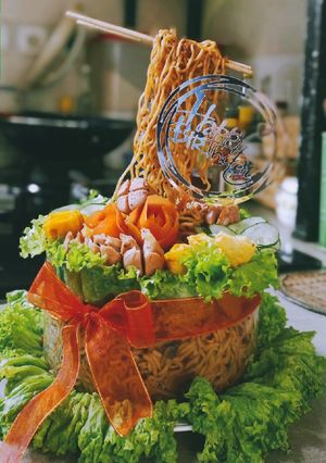 Foto resep Mie terbang ulang tahun