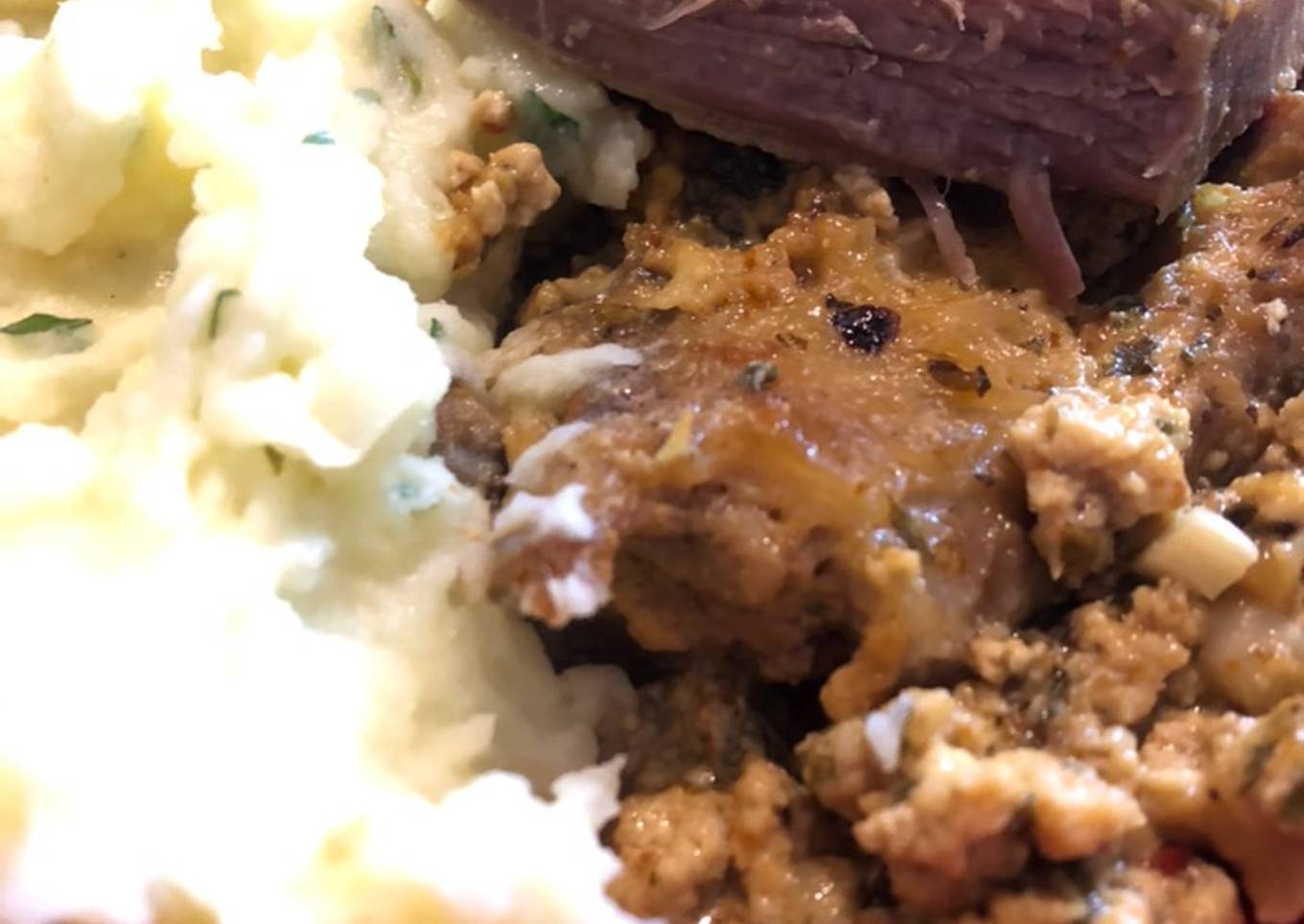 Matambre a la leche con puré !