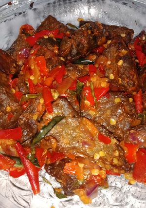 Foto resep Dendeng paru daun jeruk