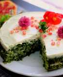 Pastel de espinacas relleno de queso con granada