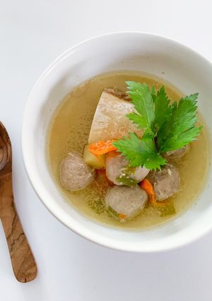 Foto resep Bakso Sup Cemplung