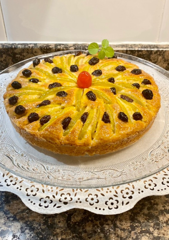 Una foto de Pastel de ricotta y manzana