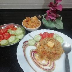 A picture of Walnut & Paneer Pulav.