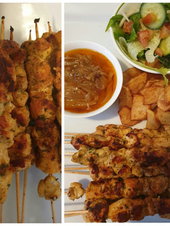 Una foto de Brochetas de pechugas de pollo al horno