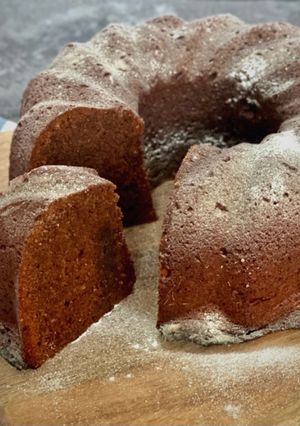 Una foto de 🇩🇪 GUGELHUPF de CHOCOLATE ("Schokoladen-Cappuccino-Gugelhupf", Alemania)