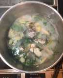 Canh cá chuối + chuối xanh (cả vỏ)