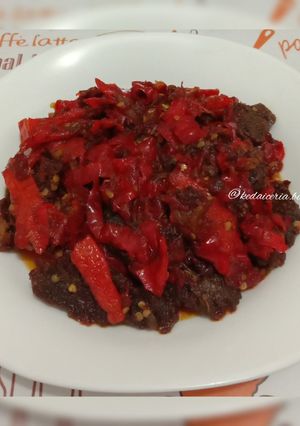 Foto resep Dendeng daging balado khas padang