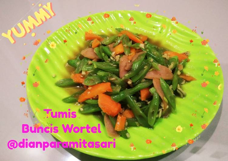 Resep Tumis buncis wortel yang Lezat