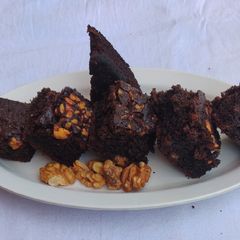 A picture of Eggless Chocolate Walnut Brownie.