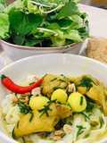 Mi Quang with Chicken and Quail Eggs