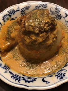A picture of California Farm Stuffed Baked Onions.