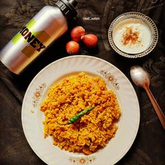 A picture of Chana dal pulao.