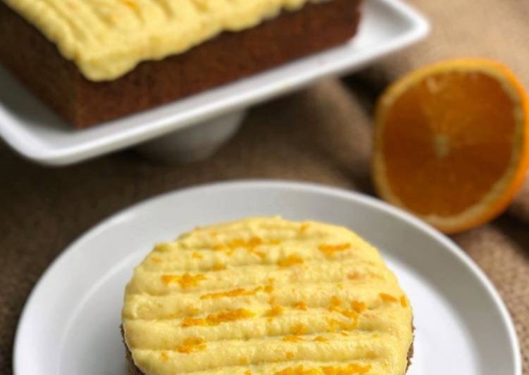 Coffee Mocha Cake with Orange Mascarpone Cream