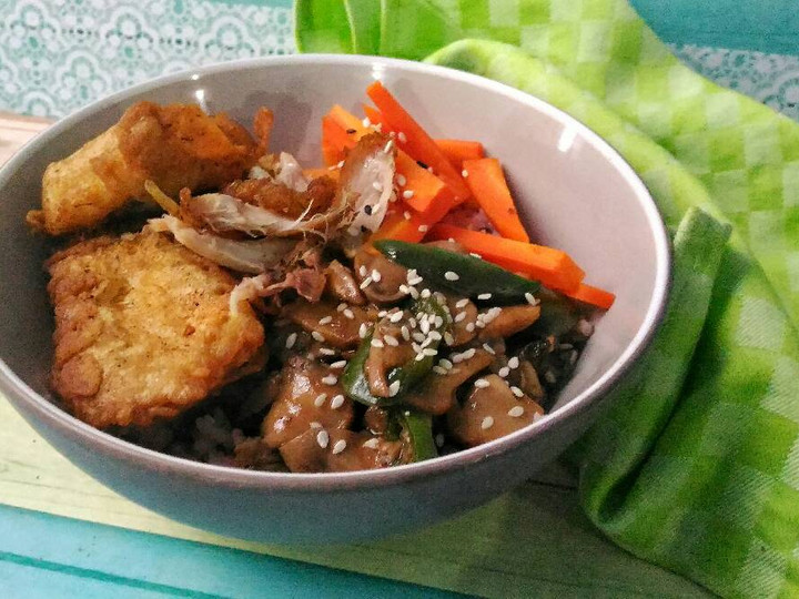 Langkah Mudah untuk Membuat Chicken Mushroom Rice Bowl a.k.a Nasi Ayam Jamur yang Bikin Ngiler