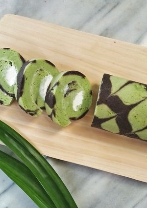 Foto resep Bolu Gulung Pandan Putih Telur