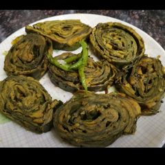 A picture of Arbi Patra(Aloo Wadi).