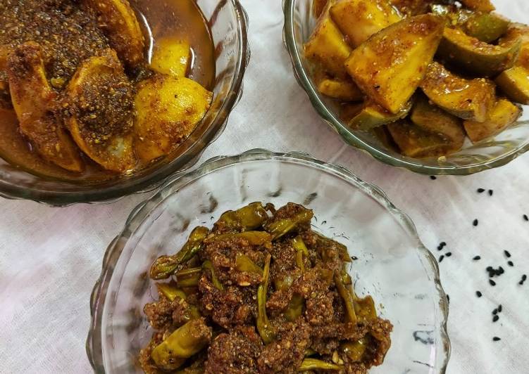 Easiest Way to Prepare Favorite Raw mango, lemon and green chilli pickle