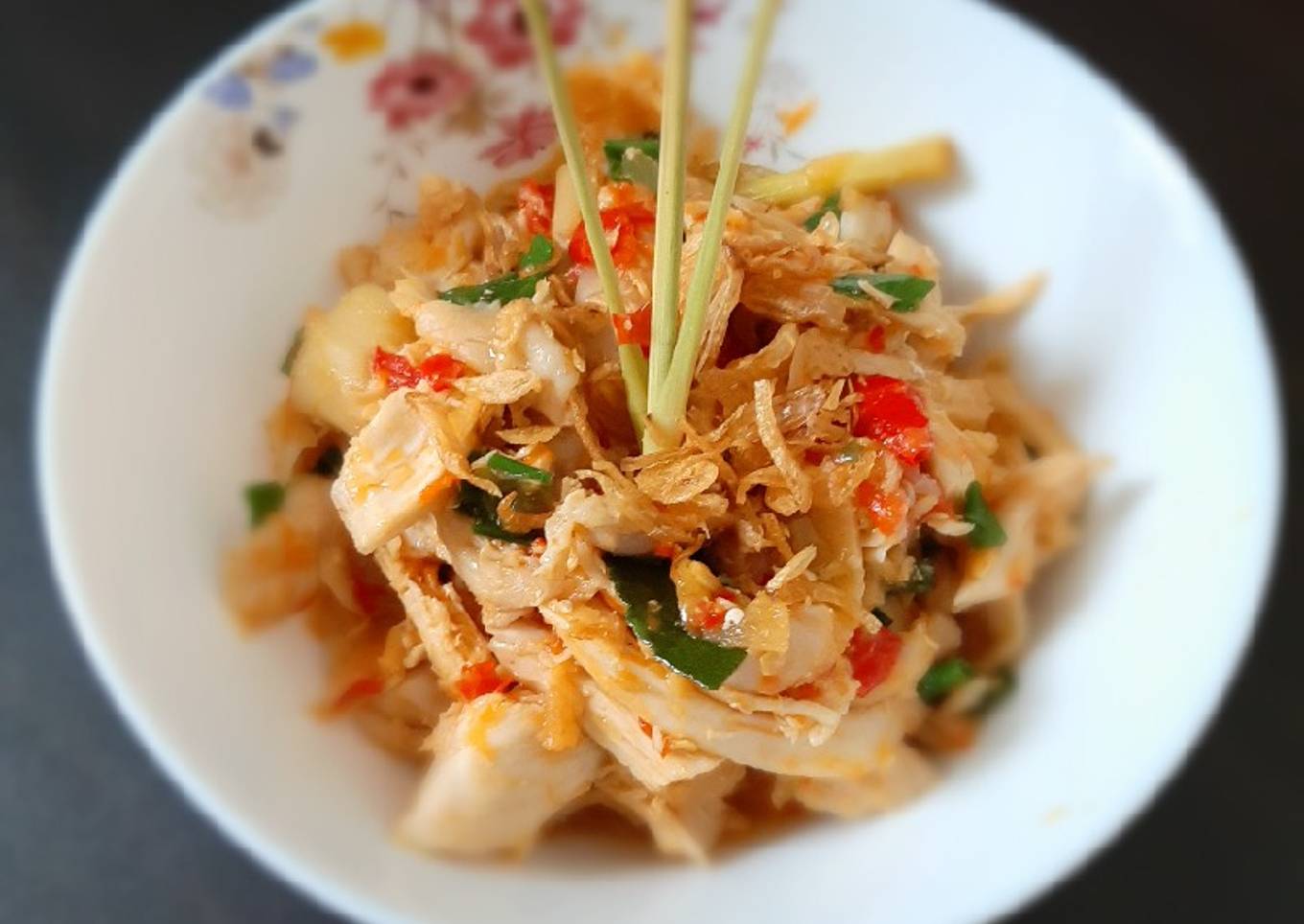 Jamur tiram ayam suwir balado