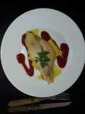 Tilapia a la plancha con polenta deliciosa