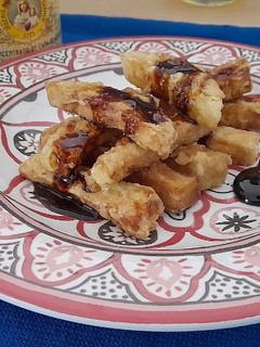 Una foto de Berenjenas fritas con miel