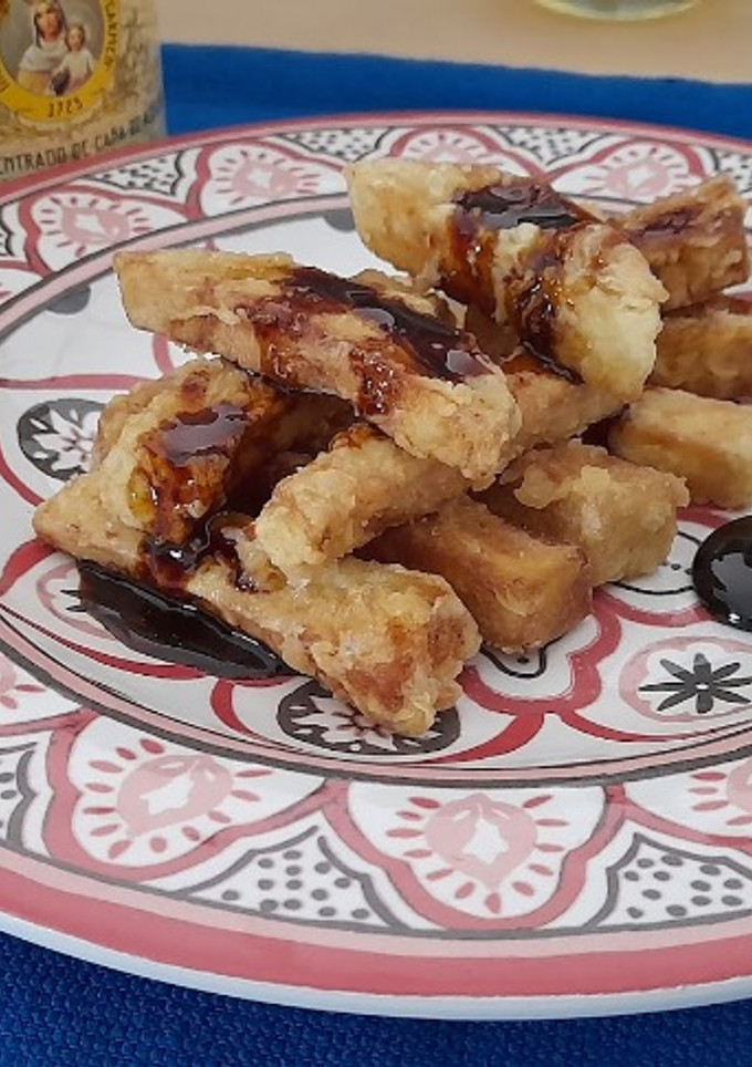 Una foto de Berenjenas fritas con miel