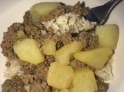 Uma foto de batata carne picada