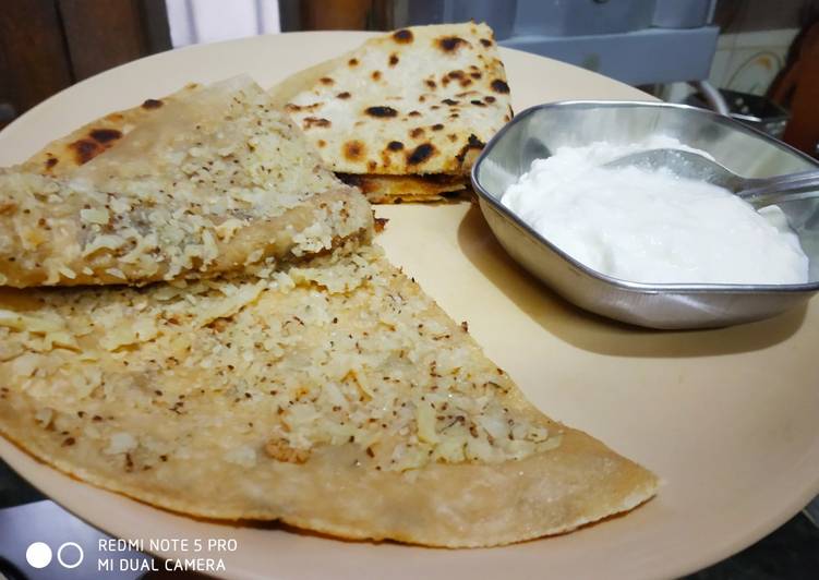 Recipe of Speedy Cauliflower Paratha and Dahi