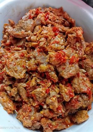 Foto resep Tumis daging mercon