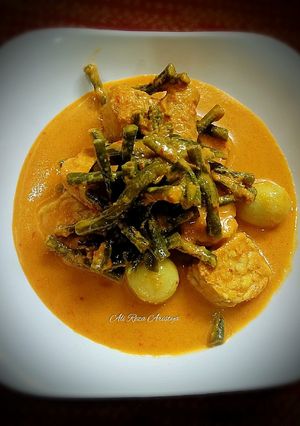 Foto resep Gulai Tempe Kacang Panjang Plus Telur Puyuh