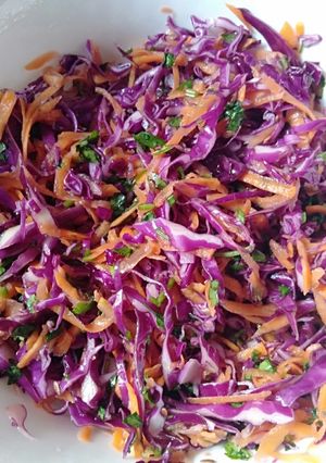 A picture of Red Cabbage Salad.
